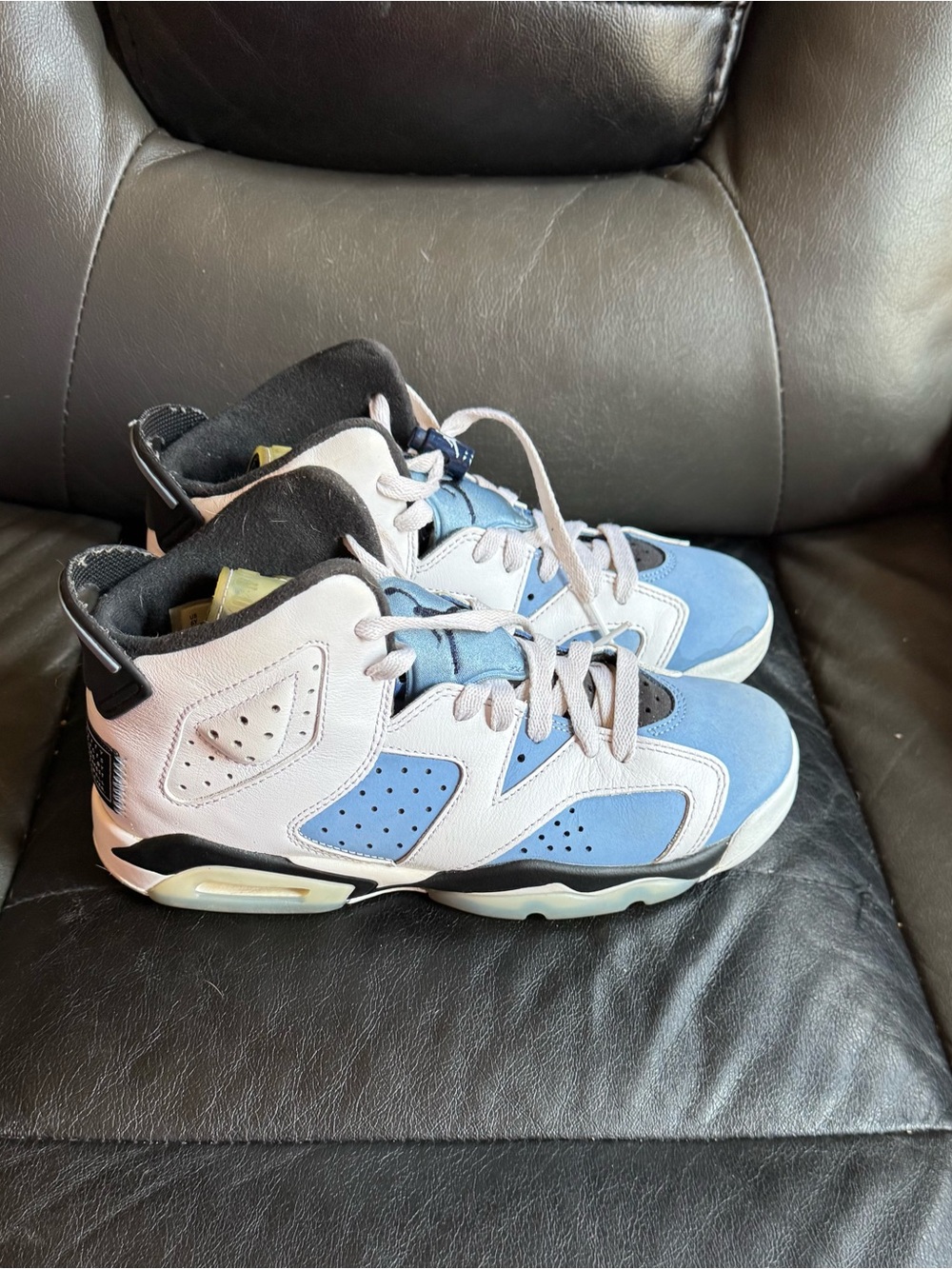 Nike Kids Light Blue and White High-Top Sneakers